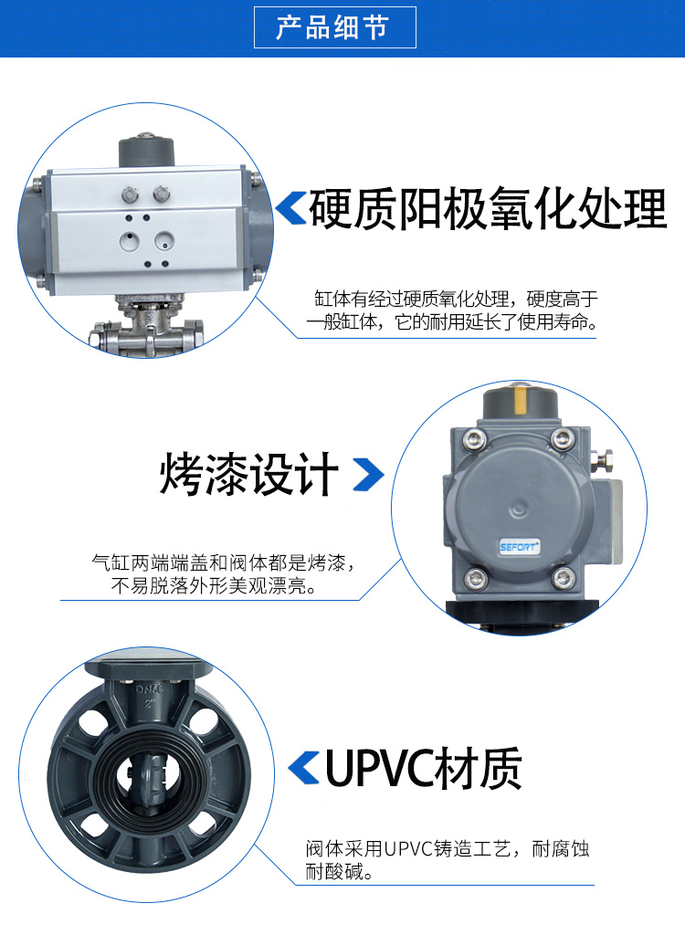 【SEFORT】氣動PVC蝶閥 【SEFORT】氣動PVC蝶閥