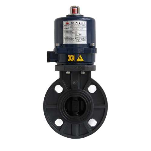 【SUNYEH】電動(dòng)PVC對(duì)夾蝶閥 【SUNYEH】電動(dòng)PVC對(duì)夾蝶閥